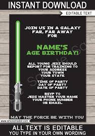Printable holiday party invitation design perfect for celebrating the christmas season. Star Wars Party Invitations Template Birthday Party