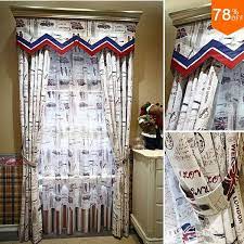 Flag Navy Style White Seaman Quality The Blind Vivian British Style Newspaper The Finished Curtain Child Bo Floral Curtains Colorful Curtains Homemade Curtains