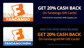 This policy governs your use of fandangonow and vudu. Expired Mygiftcardsplus Earn 20 Cashback On Fandango Fandangonow Gift Cards Separate Limits Gc Galore
