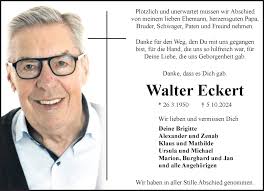 Traueranzeigen von Walter Eckert