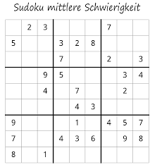 Eines von tausenden kostenlosen online gitterratseln auf. Sudoku Kostenlos Ausdrucken Gratis Sudoku Ratsel Mittlere Schwierigkeit