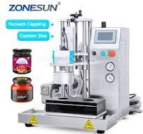 ZS-XG201 Semi-automatic Vacuum Twist-off Caps Bottle Capping Machine For  Honey Jar Fruit Jam Glass Bottles Metal Lids