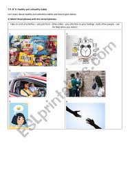 Obviously, you need to take the right steps to stay on track at any age. Healthy Habits Giving Advice Esl Worksheet By Daianajones