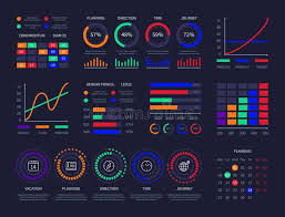 Modern Graphic Data Chart Infographic Dashboard Design
