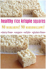 Vegan Rice Krispie Treats Made Healthier Oil Free Nut Free Gluten Free Rezept Reis Gesund Lecker Vegan Gesund