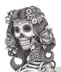 Dessin tete de mort stylé. Sticker Crane Art Jour De La Mort Art Design Femmes Tete De Mort Action Visage Smiley Jour Du Festival Des Morts Festival Main Dessin Au Crayon Pixers Nous Vivons Pour Changer