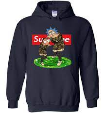 About duck daffy sweatshirt from shapparels.com this sweatshirt is made to order, one by one printed so we can control the quality. Official Supreme Rick And Morty Hoodie Best Hot Trend T Shirts Online Store Printteestore Com