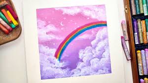 Oil Pastel Easy Drawing 59 How To Draw Rainbow Sky For Beginners Satisfying Asmr Youtube Talens art creation soft chalk pastel set/12.
