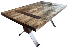 Reclaimed Wood Dining Table Benchwright Reclaimed Wood And Metal Legs Dining Table Decobizz Comedores Casitas