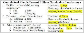 Soal tenses simple present tense. Contoh Soal Simple Present Tense Pilihan Ganda Dan Jawabannya Khoiri Com