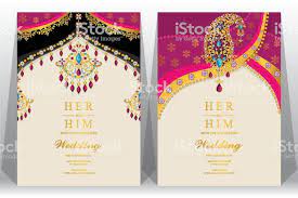 Indian Wedding Invitation Card Templates With Gold Patterned And Indian Wedding Invitation Cards Indian Wedding Invitations Wedding Cards