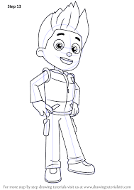 Learn How To Draw Ryder From Paw Patrol Paw Patrol Step By Step Drawing Tutorials Paw Patrol Coloring Paw Patrol Coloring Pages Ryder Paw Patrol