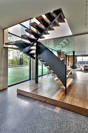 Open Stairway Landing With Glass Wall Google Search Staircase Design Interior Architecture Design Modern Staircase