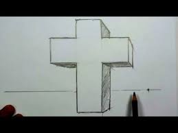 How To Draw A 3d Cross In One Point Perspective Mat Youtube One Point Perspective Point Perspective Cross Drawing