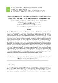 As malaysia is poised to become a fully developed nation by 2020, education is again at the forefront. Pdf Student S Self Perceived Importance Of Employability Skills Needed A Case Study In University Of Sultan Zainal Abidin Unisza Fadzilah Akmal Academia Edu