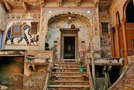 Old House In The Shekhawati Region Of Rajasthan North India Indian Architecture House Painting Indian Decor