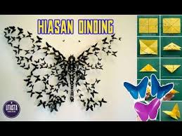 Lalu apa saja sih hasil hiasan dinding hanya bermodalkan kertas? Diy Dekorasi Kamar Dengan Hiasan Kupu Kupu Dari Kertas Origami Part 2 Youtube