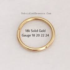 18k Solid Gold Hoop Nose Ring 24 16g Conch Ring Septum Ring Etsy Gold Hoop Nose Ring Nose Rings Hoop Conch Earring