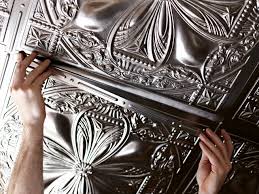 R30 vintage 20x20 amazing styrofoam tin look ceiling tiles easy to glue up on any type of surface. How To Install Tin Ceiling Tiles Hgtv