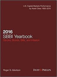 2016 Stocks Bonds Bills And Inflation Sbbi Yearbook