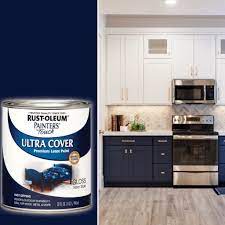 Kitchen cabinets are packed with all sorts of dishes, cookware, ingredients, and more. Rust Oleum Painter S Touch 32 Oz Ultra Cover Gloss Navy Blue General Purpose Paint Case Of 2 1922502 The Home Depot Kitchen Remodel Kitchen Cabinets Makeover New Kitchen Cabinets