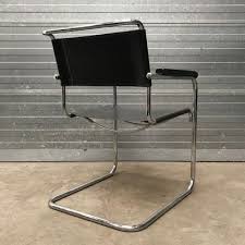 Chaise cesca b32 inspirée de. B34 Side Chair In Black Leather By Marcel Breuer For Thonet 2000s For Sale At Pamono