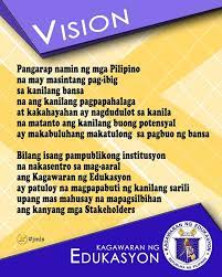 He studied his reflection in the mirror. Teachers Nook Tagalog Version Of Deped Vision Mission Facebook