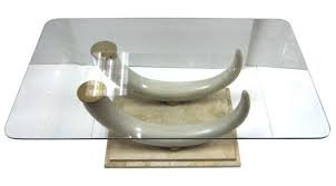 Purchasing a great elephant glass coffee tables will take some effort and deep factors although it generally does not have to be an overwhelming large glass and brass elephant tusk base coffee table by valenti 1970s 1 of 2 huge bronze and brass elephant tusk coffee table by italo valenti. Antiques Art Vintage