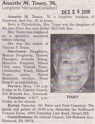 Annette Roe Touey (unknown-2008)