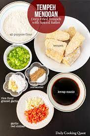 Tempeh Mendoan Deep Fried Tempeh With Spiced Batter Recipe Tempeh Cuisine Recipes Cooking Recipes