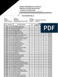 Contoh nilai nem sma oleh bu popi diposting pada juli 12 2020. Contoh Transkrip Nilai