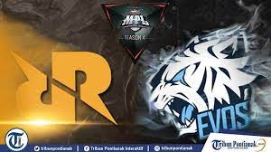 Menang, sang macan putih ke upper bracket (foto: Sedang Berlangsung Mpl Season 4 Week 8 Mobile Legends Profesional League 2019 El Clasico Evos Vs Rrq Tribun Pontianak