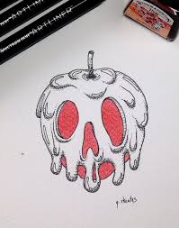 These poison apple mickey ears are perfect for you! Grace Skeates On Twitter Inktoberday7 Enchanted Drawing Of The Poison Apple From Disney Snowwhite Tried A Different Shading Technique Which I Think Worked Really Well Very Happy With How This Has