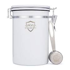 Java Shield White Coffee Container Airtight Canister Wi Https Www Amazon Com Dp B07jzwbxx Stainless Steel Containers Coffee Container Airtight Canisters