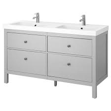 To keep your bathroom more organised, install a floor standing or wall mounted under sink cabinet vanity unit, to create practical storage in your bathroom. Hemnes Odensvik Sink Cabinet With 4 Drawers Gray 56 1 4x19 1 4x35 Ikea