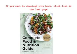Academy Of Nutrition And Dietetics Complete Food And