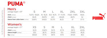 45 Detailed Puma Golf Sizing Chart