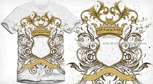 Get inspired by our community of talented artists. Heraldic Shield With Floral Ornaments And Crown Vector T Shirt Design