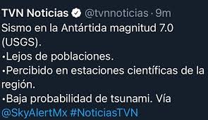 Sismo en la antártida pone en alerta a chile. Fuerte Sismo En La Antartida Cerca De El Informante Pty Facebook