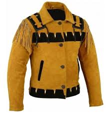 The jacket carries an internal. Mens Suede Leather Jacket Cowboy Men Suede Leather Jacket Fringes Jacket Footeria