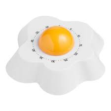 Matched with a dark grey bed and soft grey carpet it's very calm. Fried Egg Magnetic Kitchen Timer