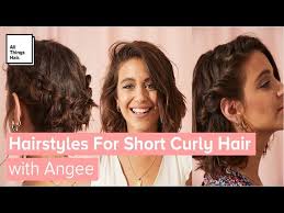 Haircut on long hair to a bob cut. 3 Easy Hairstyles For Short Curly Hair With And Without Heat Youtube