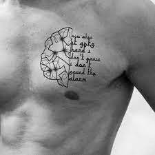 Song Lyric Tattoo Male Chest Tattoo Contest Design Tattoo Contest Picked Song Lyric Tattoos Lyric Tattoos Chest Tattoo Men