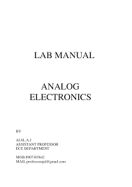 Analog Electronics Lab Manual