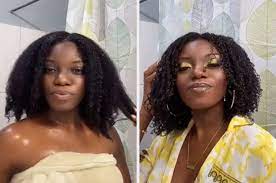 Should you trim natural hair when it's wet or dry? Natural Hair Wet Vs Dry Transformations On Tiktok