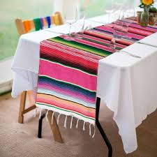 Mexican Serape Striped Table Runner Colorful Shawl For Wedding Fiesta Party Deco Ebay Party Table Cloth Mexican Table Runner Mexican Serapes