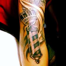 #rich lajoie #cincinnati tattoo #cincinnati #barber pole #barber tattoo #tattoo #barber #hand here's the north pole as a barber pole, from discovery of the north pole by j. Barber Tattoo Barber Shop Barber Tattoo Stylist Tattoos Hand Tattoos