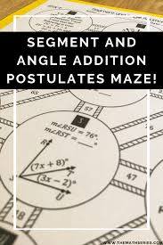 Segment And Angle Addition Postulates Education Success Secondary Math Segmentation