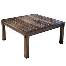 Vidaxl pedestal dining table solid reclaimed wood dining room dinner kitchen. Santa Fe Transitional Rustic Solid Wood Square Dining Table