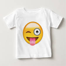 Vector icons for video, mobile apps, web sites and print projects. Face With Stuck Out Tongue And Winking Eye Emoji Baby T Shirt Emojiprints